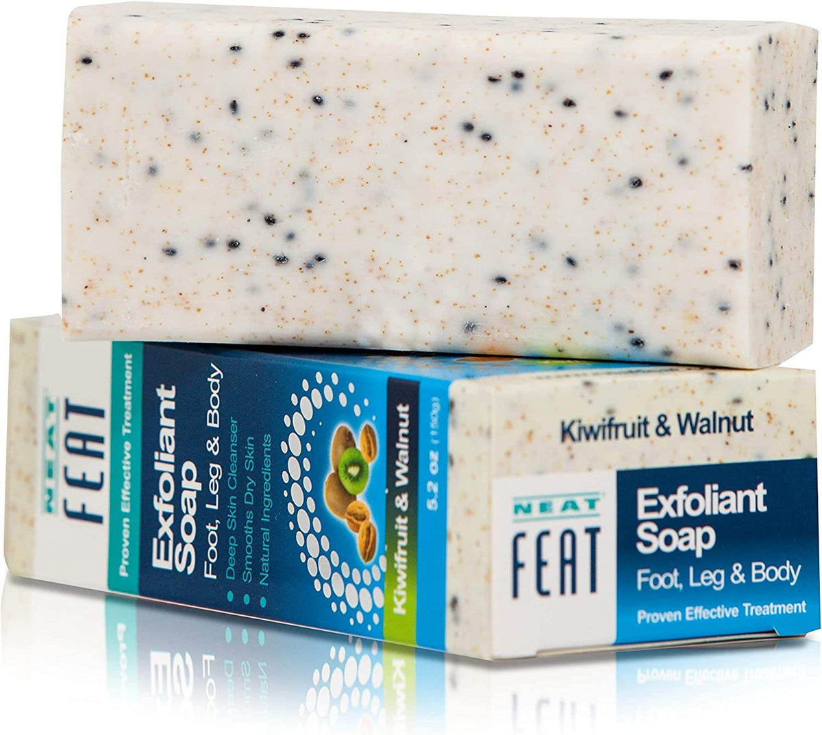 Neat Feat Foot Scrub Soap, Kiwifruit & Walnut, 5.2 oz - OTC Shoppe Express