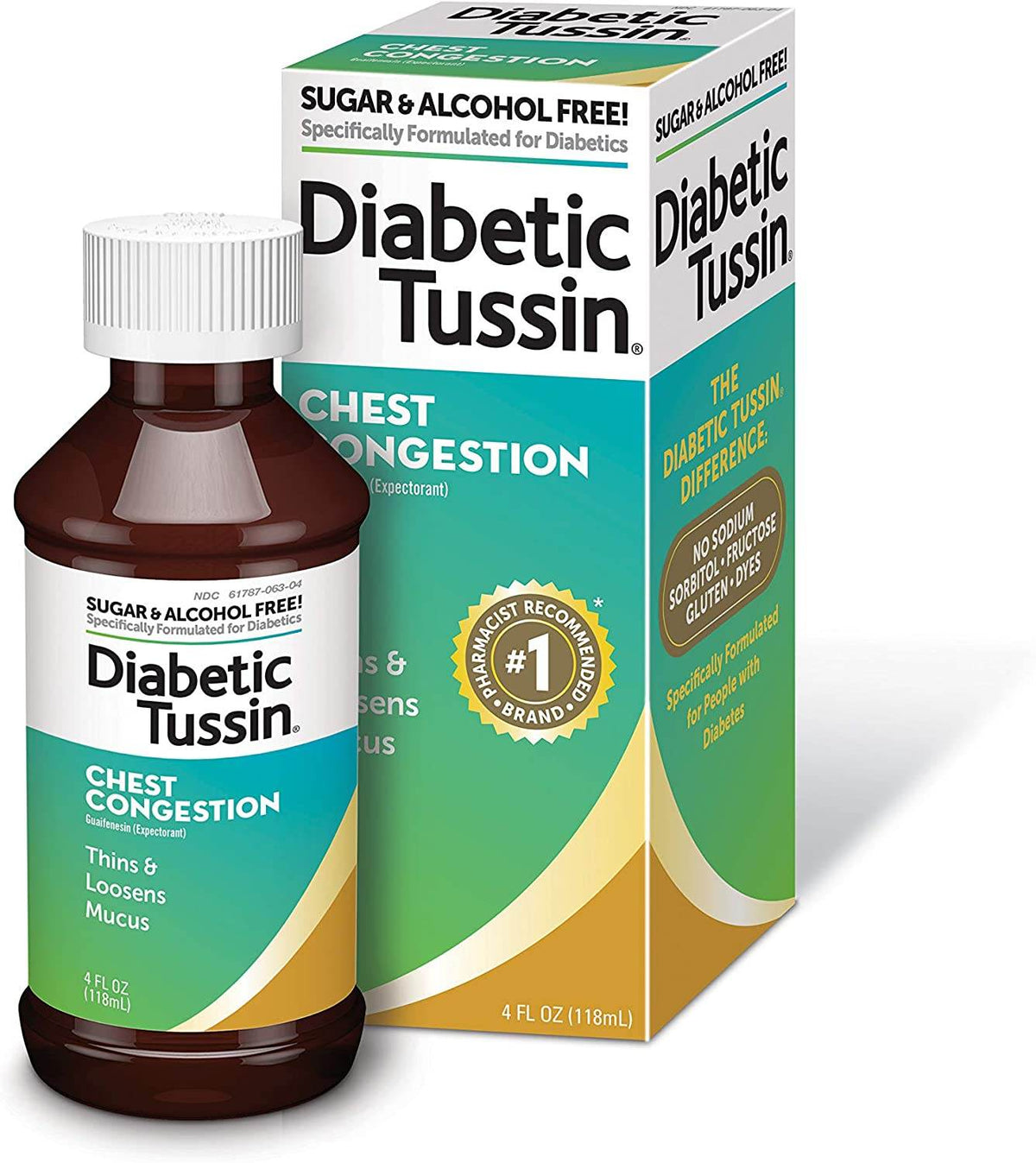 Diabetic Tussin Expectorant Liquid, Sugar & Alcohol Free, 4 oz - OTC Shoppe Express