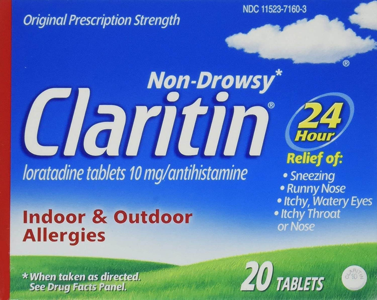Claritin Allergy 24 Hours Relief, 10 mg, Tablets, 20 ea - OTC Shoppe Express
