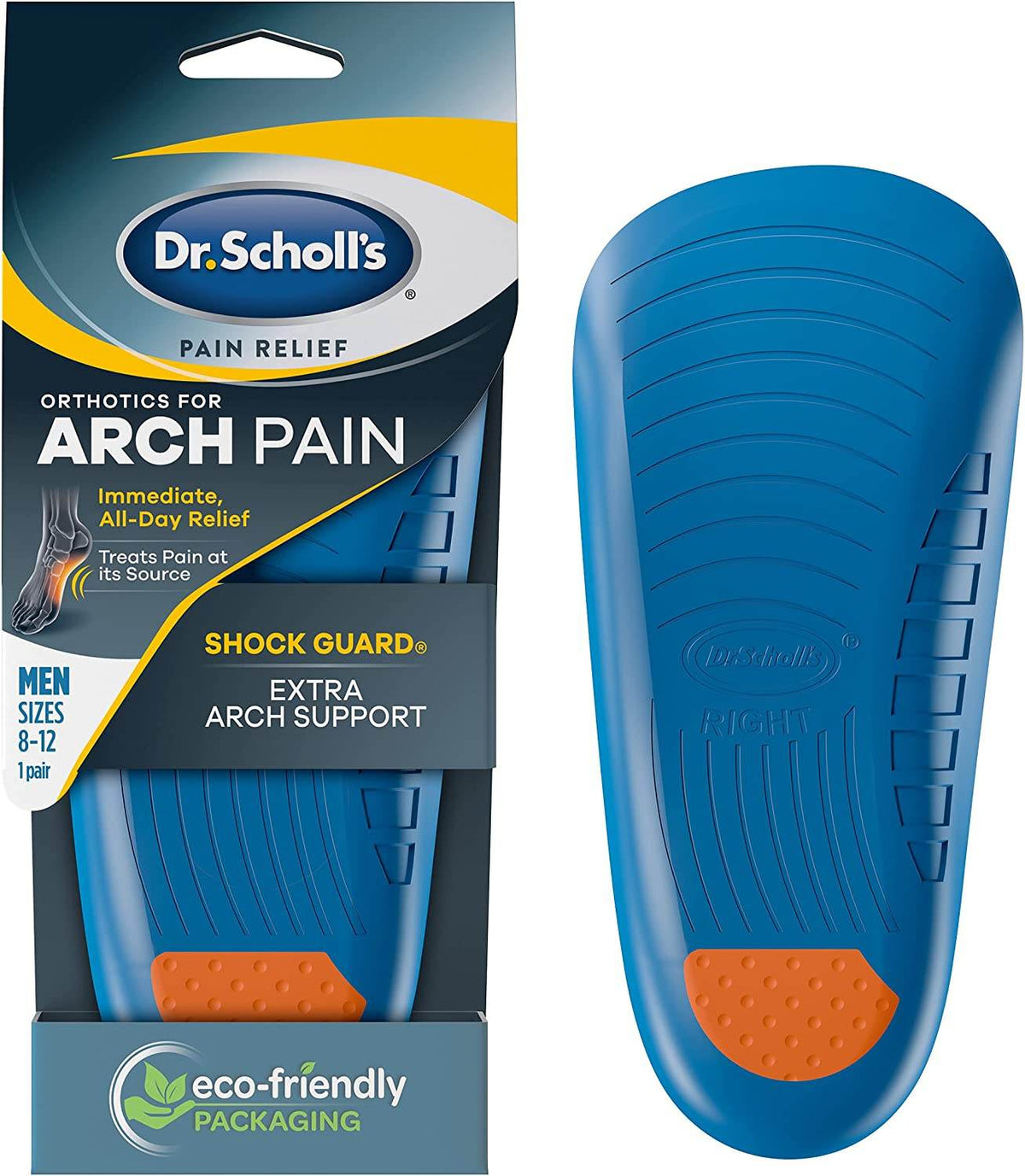 Dr. Scholl's Orthotics For Arch Pain for Men, Size 8-12, 1 pair - OTC Shoppe Express