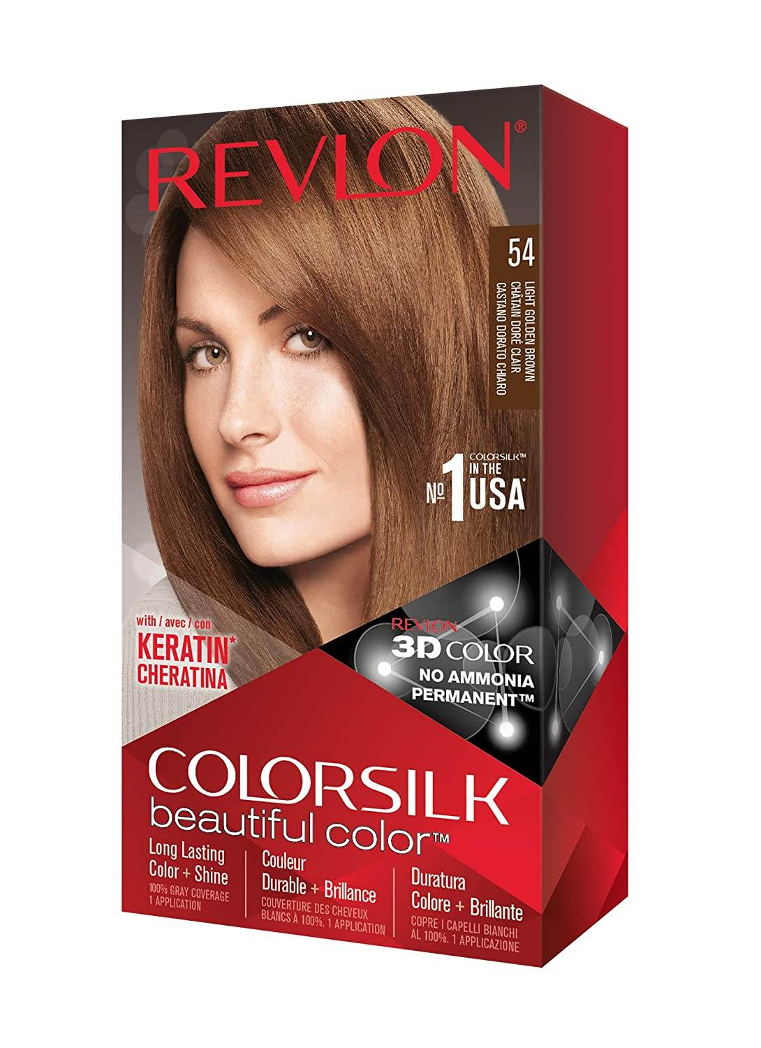 Revlon Colorsilk Beautiful Color, Light Golden Brown 54, 1 ea - OTC Shoppe Express