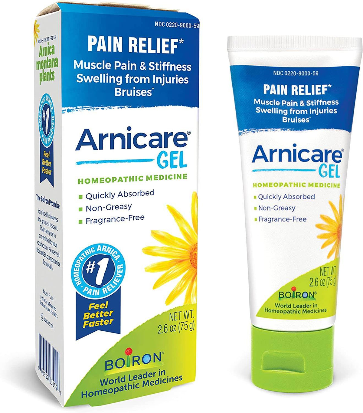 Boiron Arnicare Gel Homeopathic Arnica Pain Relief Medicine, 2.6 oz - OTC Shoppe Express