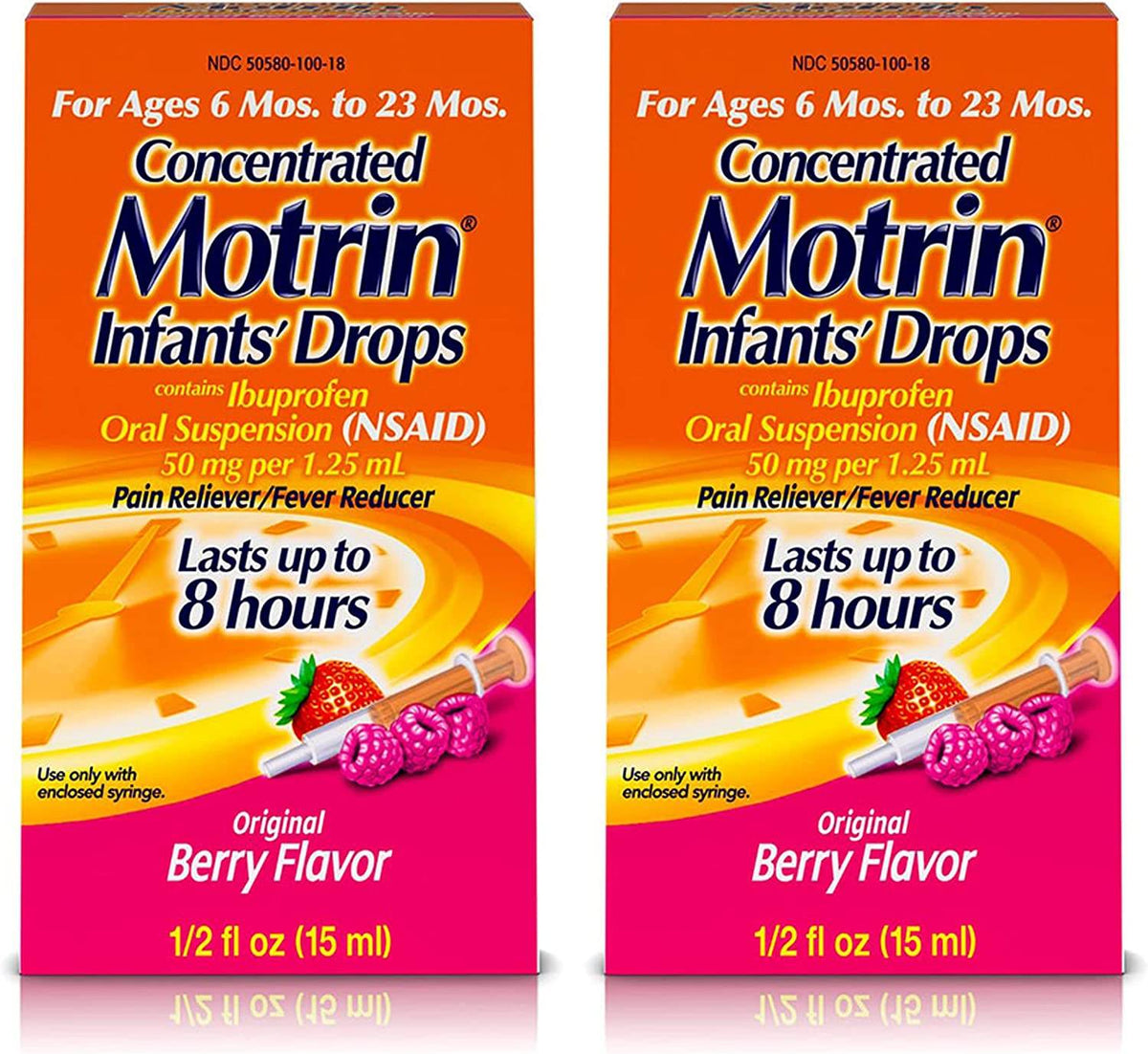 Motrin Infant's Pain Reliever Drops, Original Berry Flavor, 0.5 oz - OTC Shoppe Express
