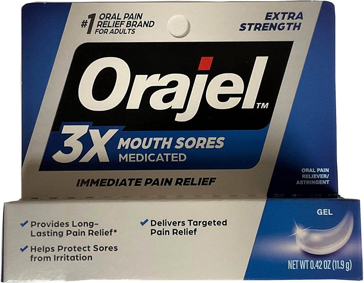 Orajel Mouth Sore Pain Relief Gel, 0.18 oz - OTC Shoppe Express