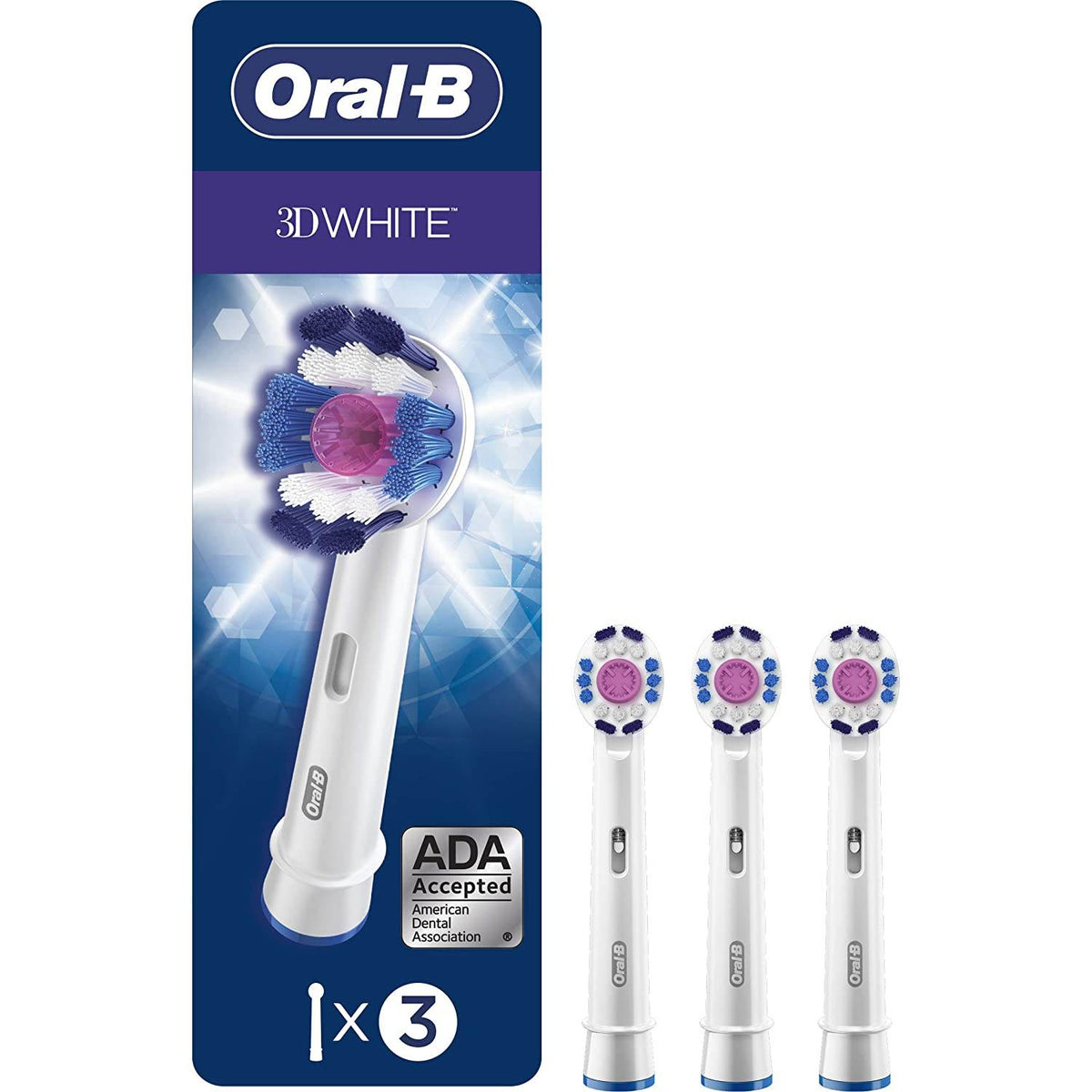 Oral-B Professional Care 3D White Replacement Toothbrush Heads, 3 ea - OTC Shoppe Express
