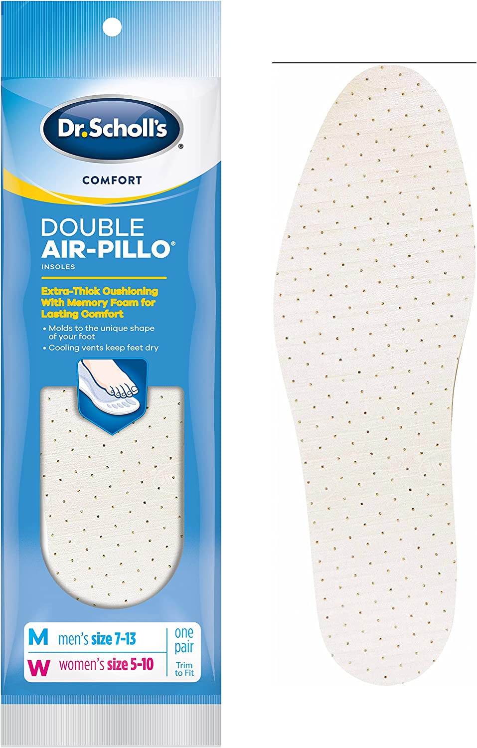 Dr. Scholl's Comfort Double Air-Pillo Insoles, 2 ea - OTC Shoppe Express