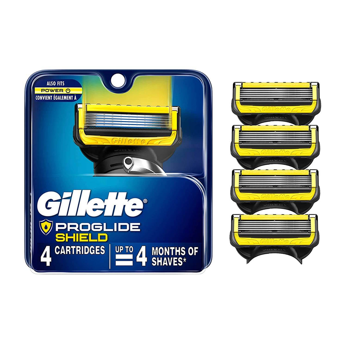Gillette Fusion Proshield Men's Razor Blade Refills, 4 ea - OTC Shoppe Express