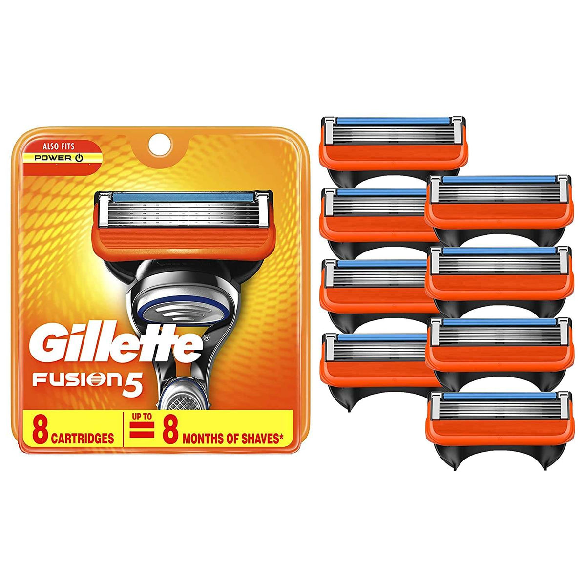 Gillette Fusion Power Razor Refill Cartridges, 8 ea - OTC Shoppe Express