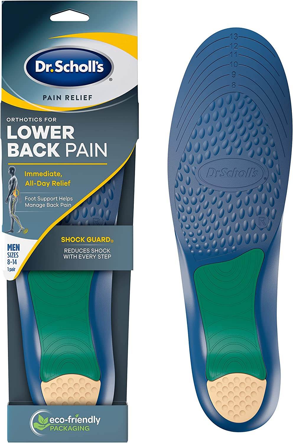 Dr. Scholl's Orthotics For Lower Back Pain for Men, Size 8-13, 1 pair - OTC Shoppe Express