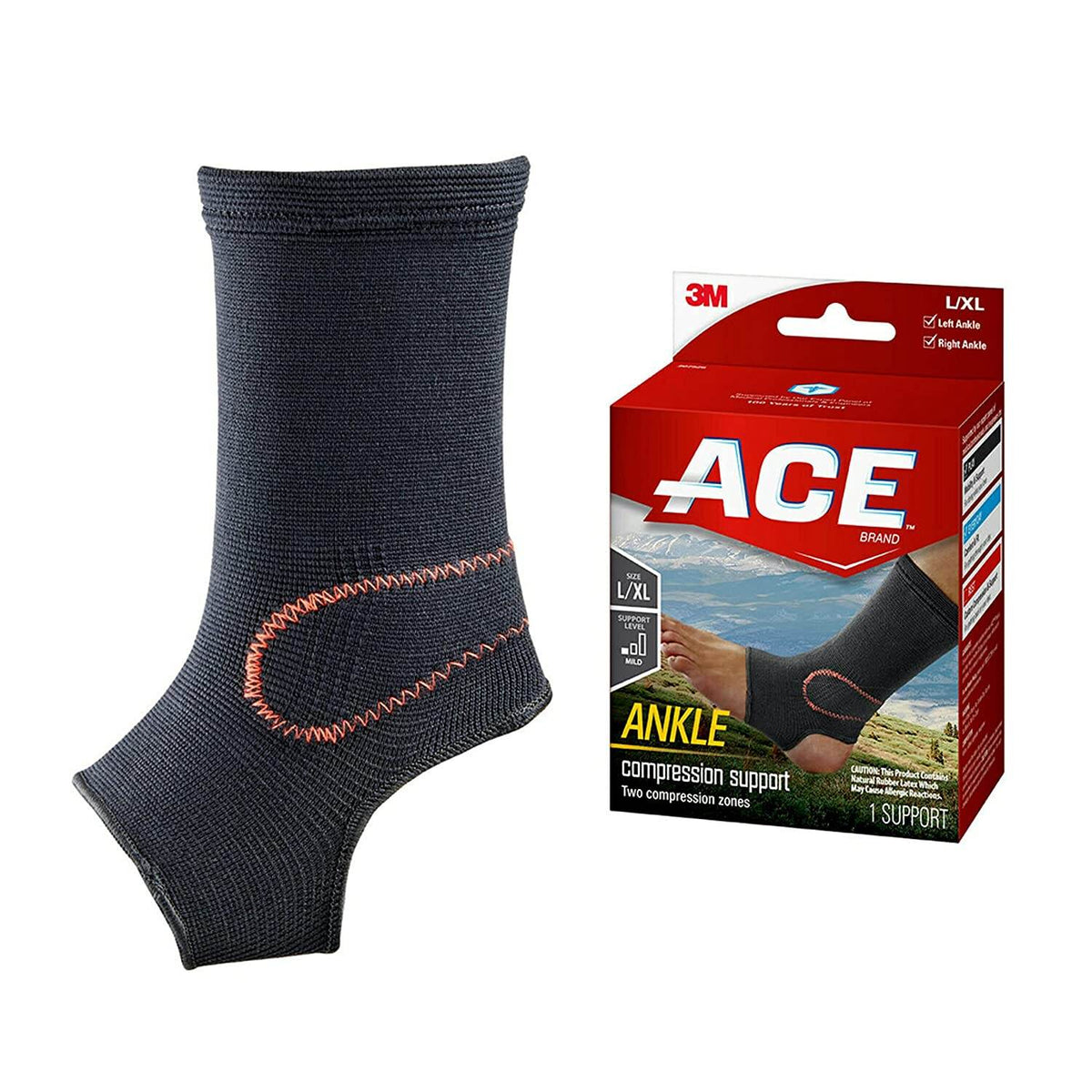 Ace Elasto-Preene Ankle Support, Mild, Large/X-Large, 1 ea - OTC Shoppe Express
