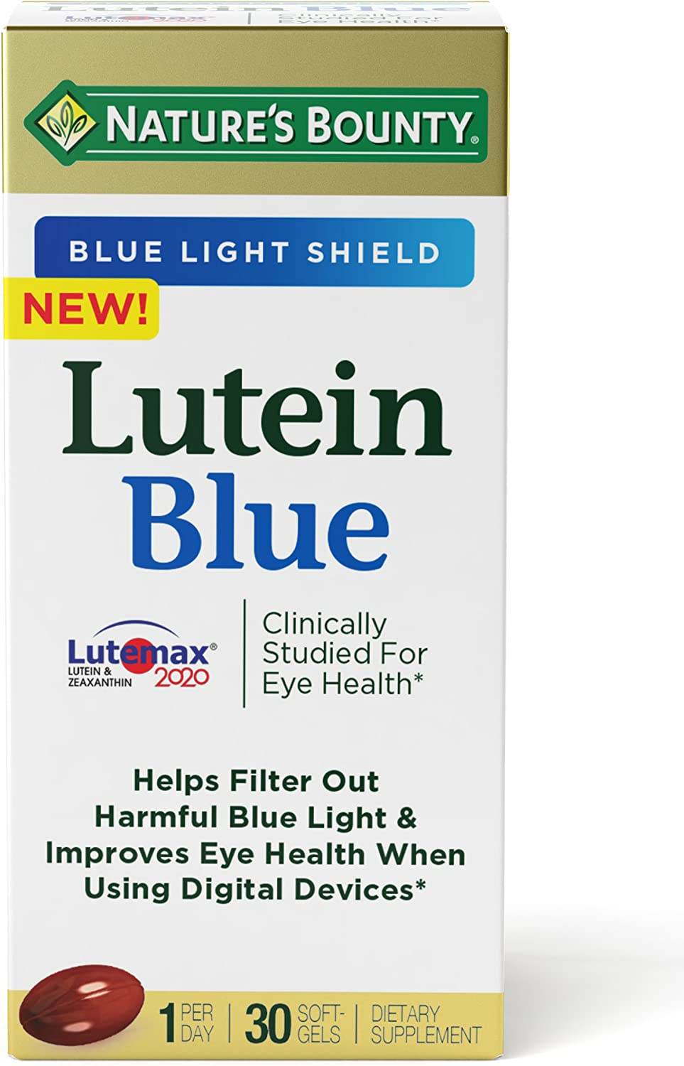 Nature's Bounty Lutein Blue, Softgels, 30 ea - OTC Shoppe Express