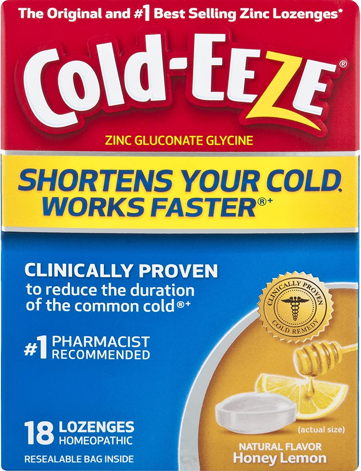 Cold-Eeze Cold Remedy Lozenges, Tropical Orange, 18 ea