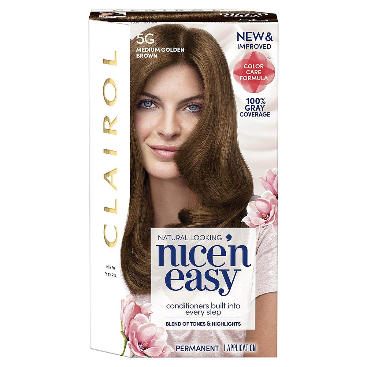 Clairol Nice 'N Easy Hair Color, Medium Golden Brown #117, 1 kit - OTC Shoppe Express
