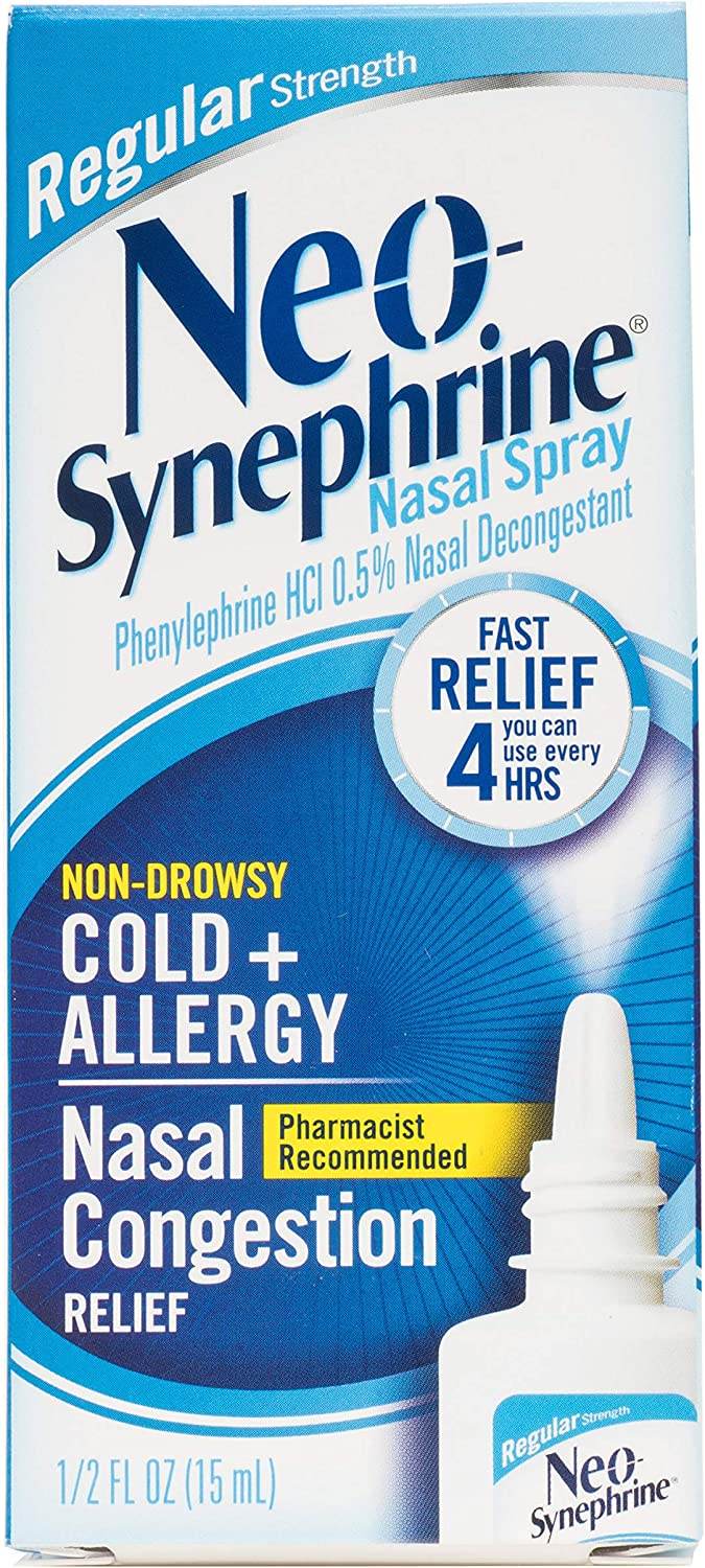 Neo-Synephrine Cold & Sinus Spray, Regular Strength, 0.5 oz - OTC Shoppe Express