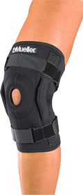 Mueller Sport Care Hinged Knee Brace, Regular, One Size, Black, 1 ea