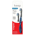 Colgate Keep Manual Toothbrush Pack With Two Replaceable Brushes, Blue, 1 ea - OTC Shoppe Express