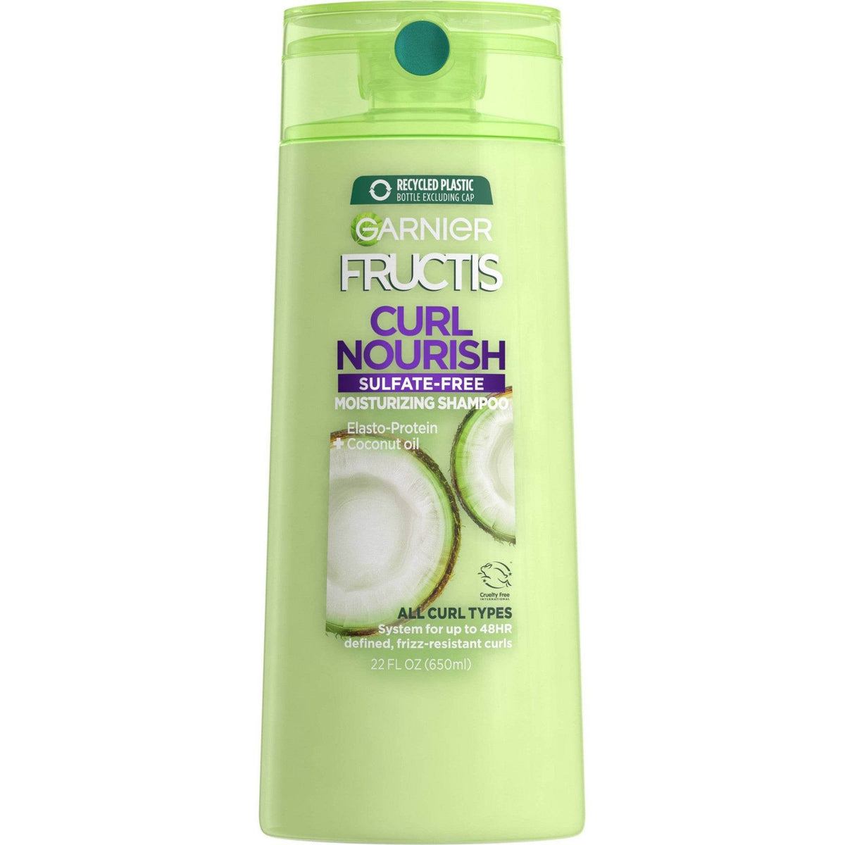 Garnier Fructis Curl Nourish Shampoo Infused with Coconut Oil & Glycerin, Sulfate-Free, 22 oz - OTC Shoppe Express