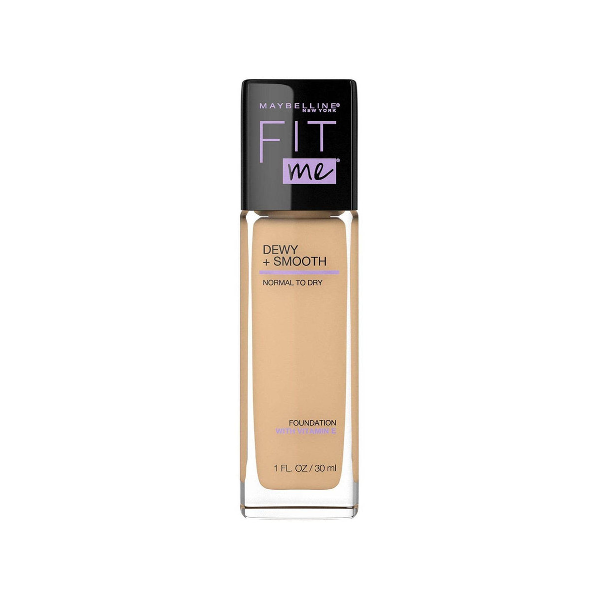 Maybelline Fit Me Dewy + Smooth Foundation, SPF 18, Warm, 128 Warm Nude, 1 oz - OTC Shoppe Express