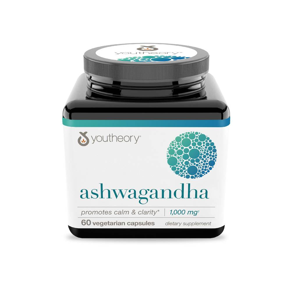 Youtheory Ashwagandha, Capsules, 60 ea