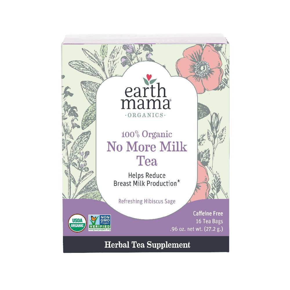Earth Mama Organic No More Milk Tea for Reducing Breastmilk, 16 ea