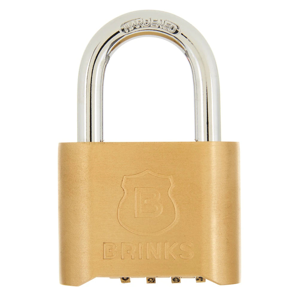 Brinks Brass Combination Padlock, 2.03-in, 1 ea