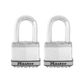 Master Lock 2-in Steel Keyed Padlock, 2 ea