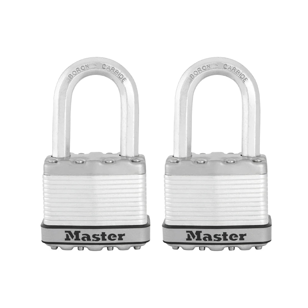 Master Lock 2-in Steel Keyed Padlock, 2 ea