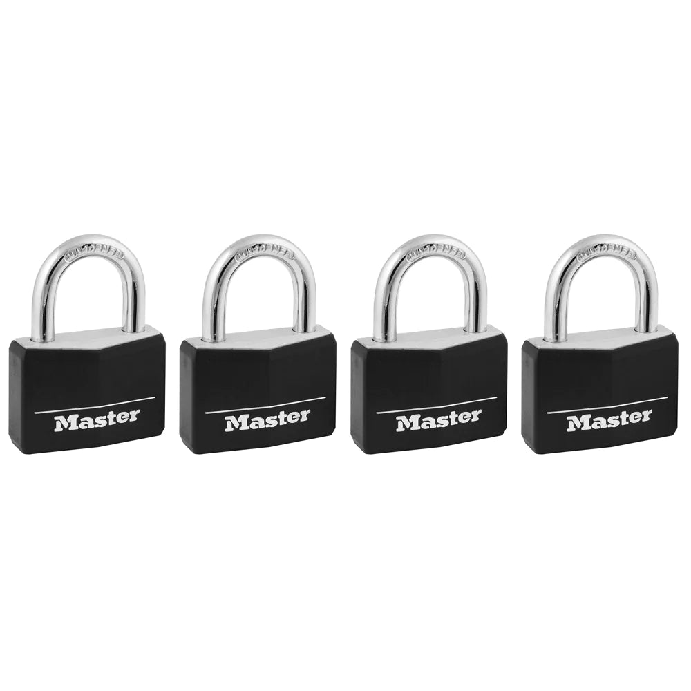 Master Lock Aluminum Keyed Padlock, 1.78-in, 4 ea