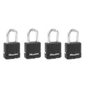 Master Lock Steel Keyed Padlock, 1.875-in, 4 ea