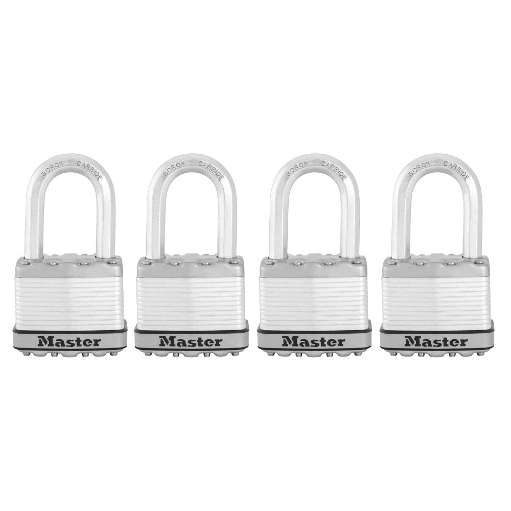 Master Lock Steel Keyed Padlock, 2-in, 4 ea