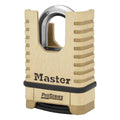 Master Lock Pro Series Shrouded Brass Resettable Combination Padlock, 2-1/4 in, 1 ea