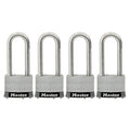 Master Lock Steel Keyed Padlock, 2.078-in, 4 ea