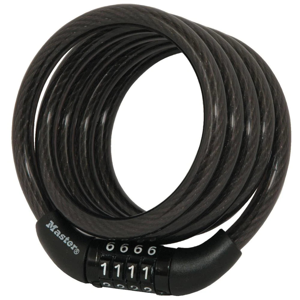 Master Lock 4-ft Fixed Combination Cable Lock, 1 ea