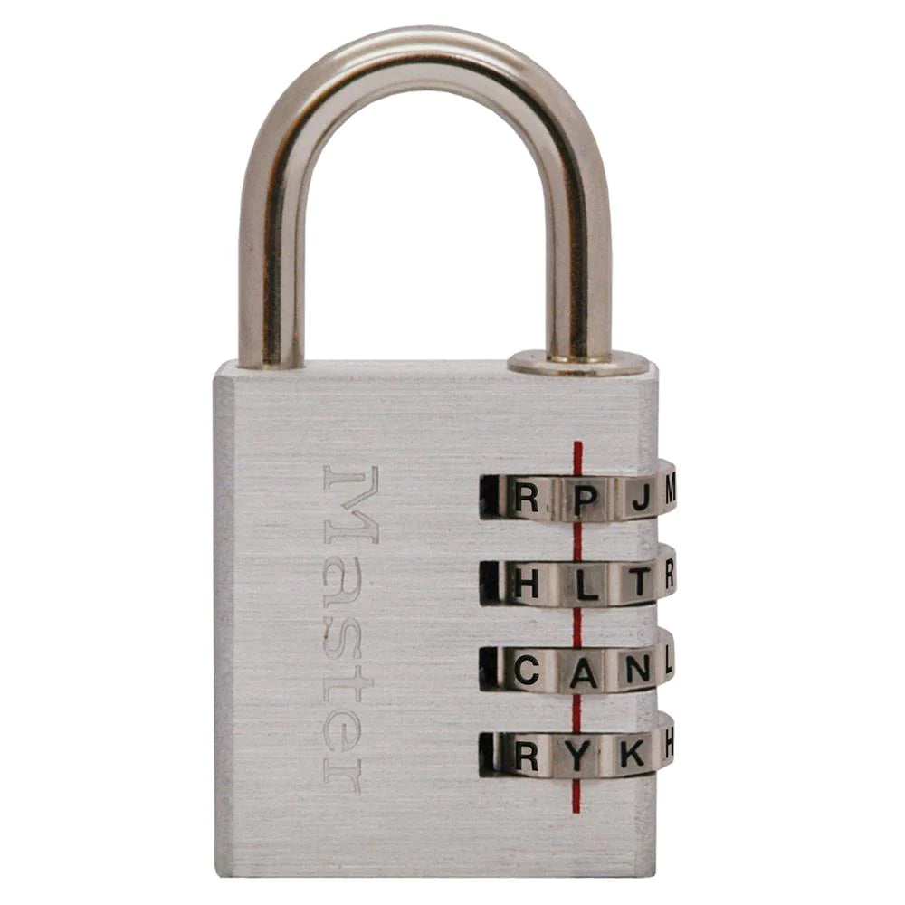 Master Lock Aluminum Combination Padlock, 1.57-in, 1 ea