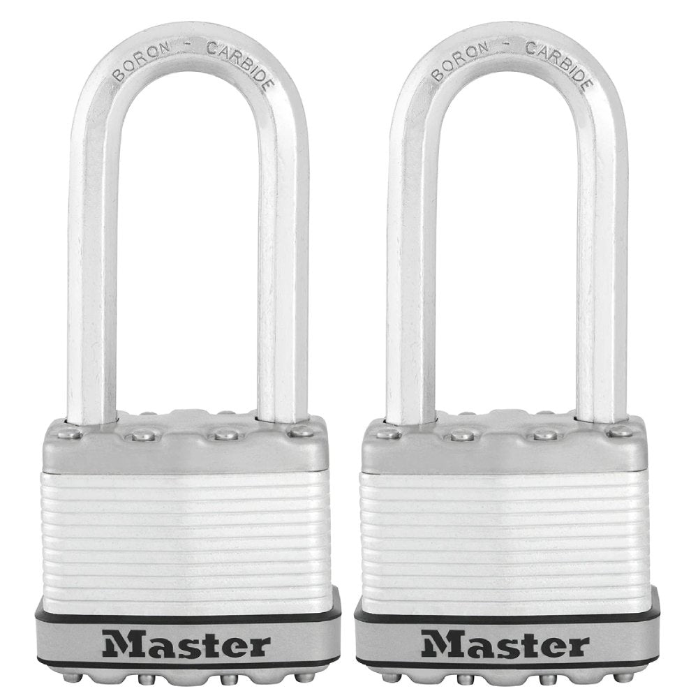 Master Lock Steel Keyed Padlock, 2.058-in, 2 ea