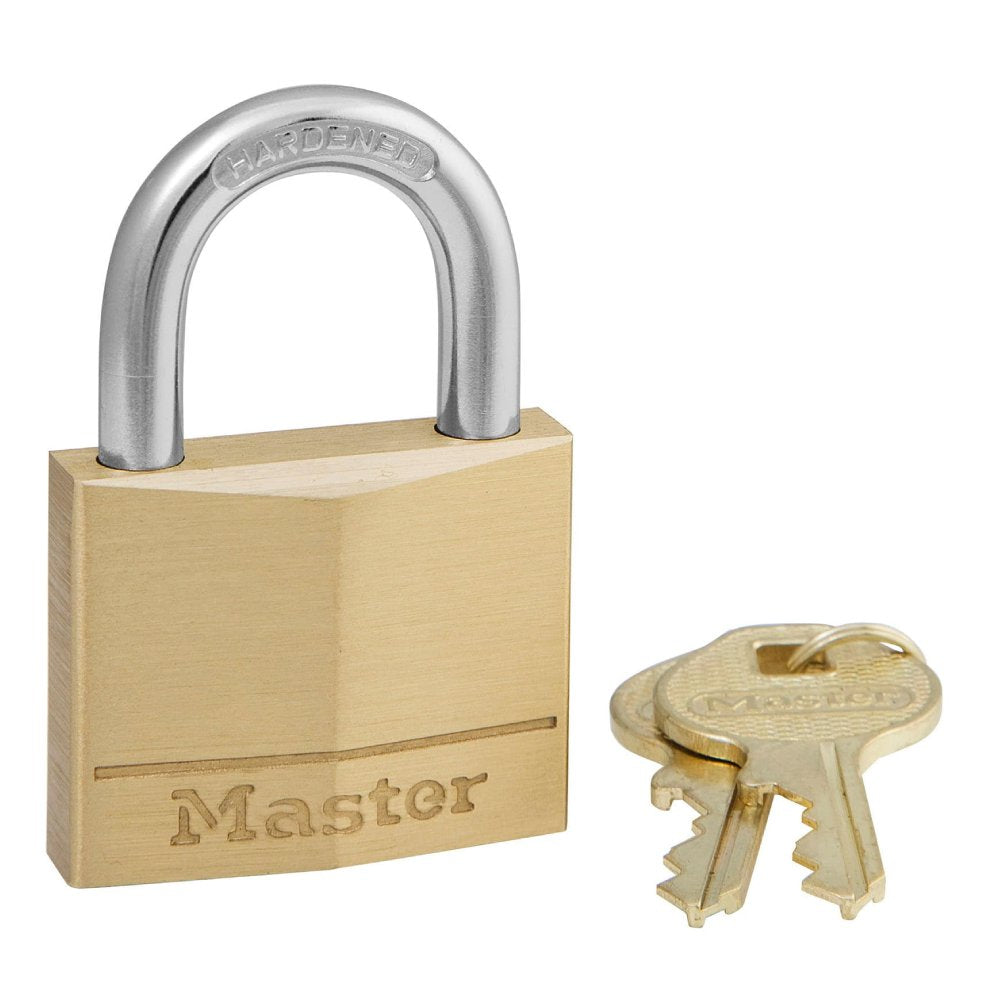 Master Lock Brass Keyed Padlock, 1.5625-in, 1 ea