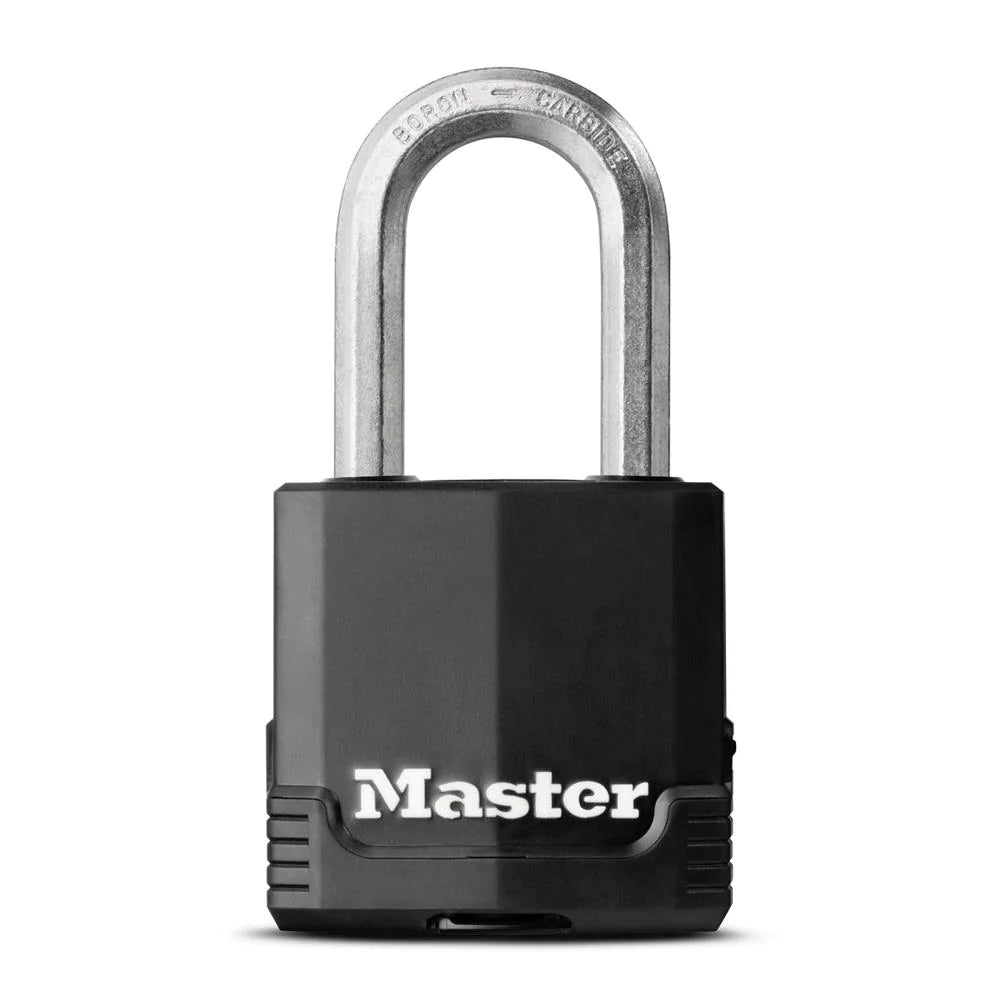 Master Lock Wide Magnum Laminated Covered Steel Padlock with Shackle, 1-7/8 In, 1 ea