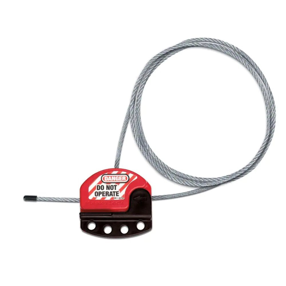 Master Lock Adjustable 6 ft Cable Lockout, 1 ea