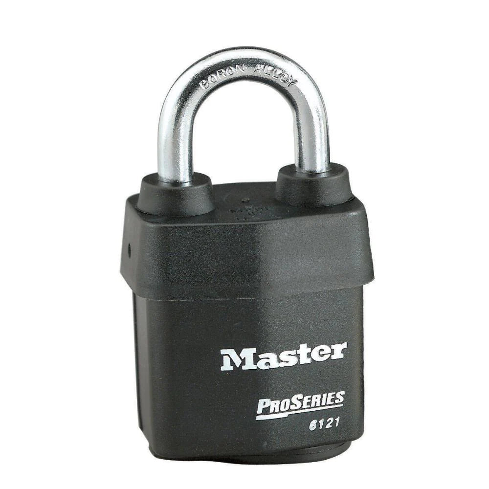 Master Lock Wide Pro Series Weather Tough Laminated Steel Rekeyable Pin Padlock, 2-1/8 in, 1 ea