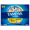Tampax Pearl Tampons Pack, Regular Absorbency, Unscented, 96 ea