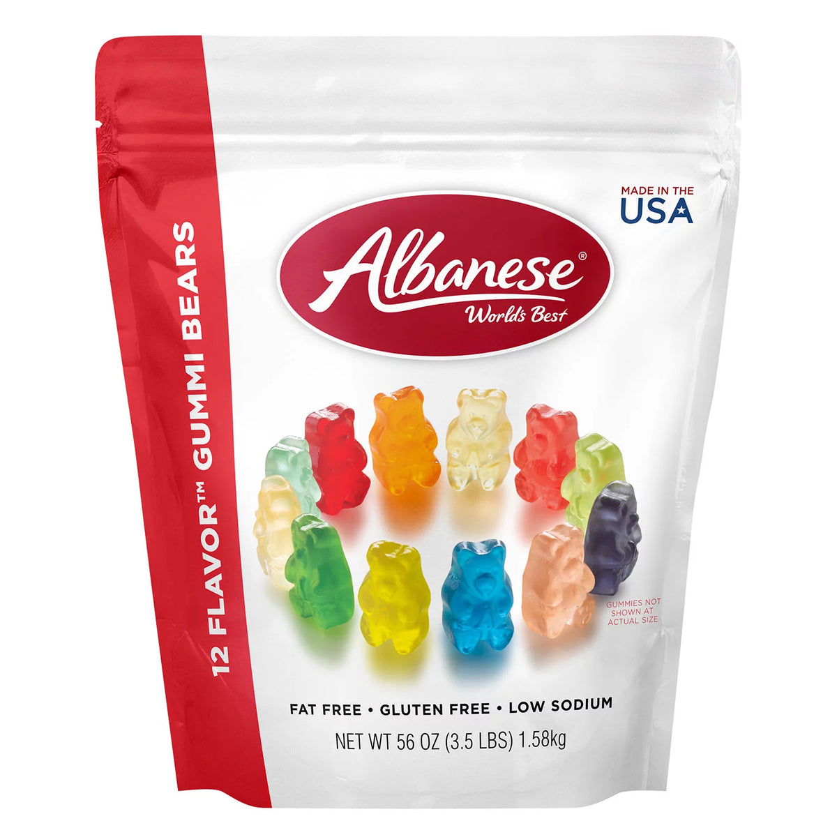 Albanese 12 Flavor Gummi Bears, Share Bag, 56 oz