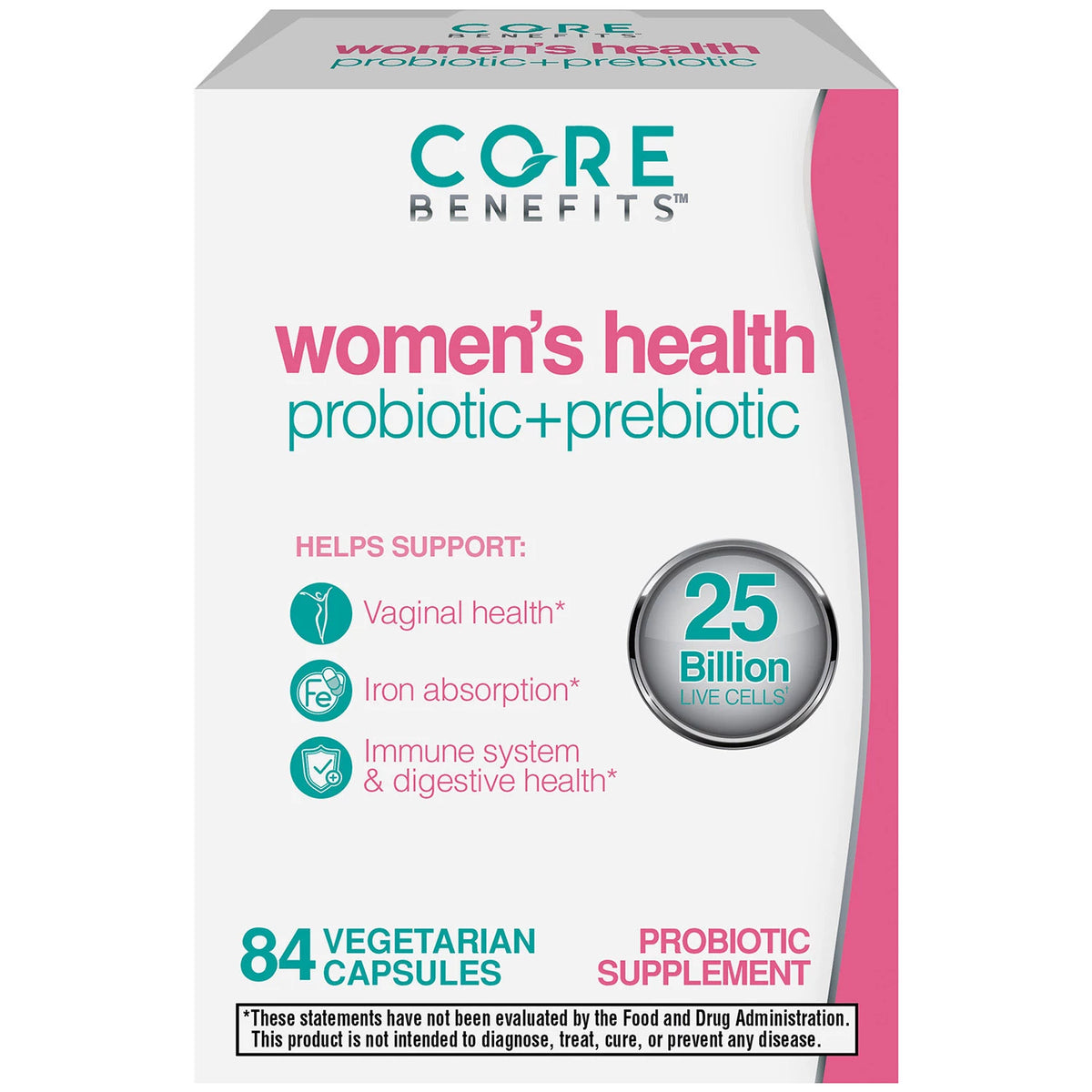 Core Benefits Women's Health Daily Probiotic Capsules, 84 ea