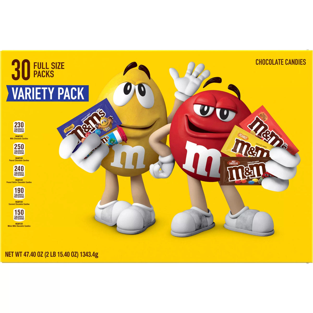 M&M'S Chocolate Candy Bulk Variety Box, Assorted, 47.40 oz