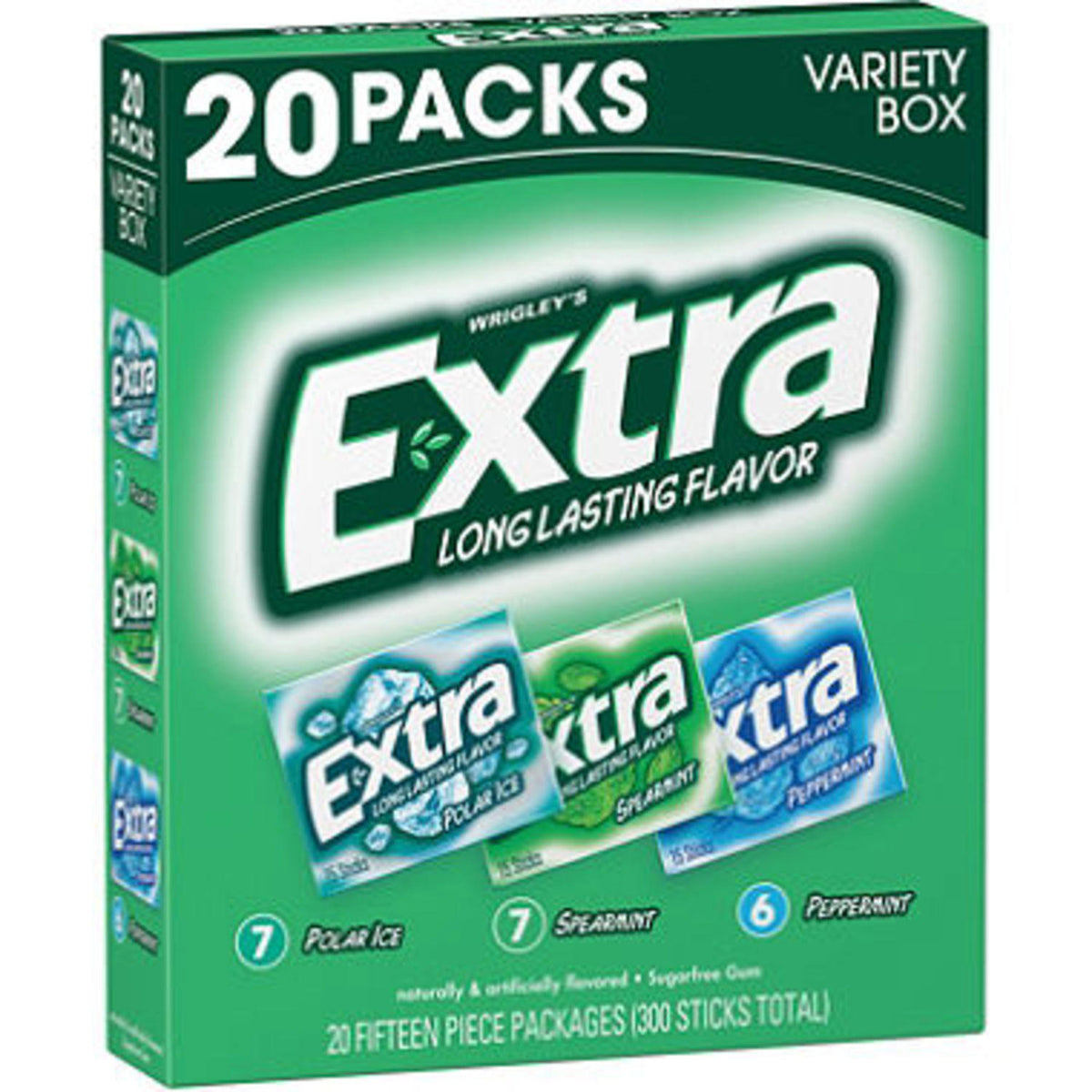 Extra Chewing Gum Bulk Variety Pack, Sugar Free Mint, 20 ea