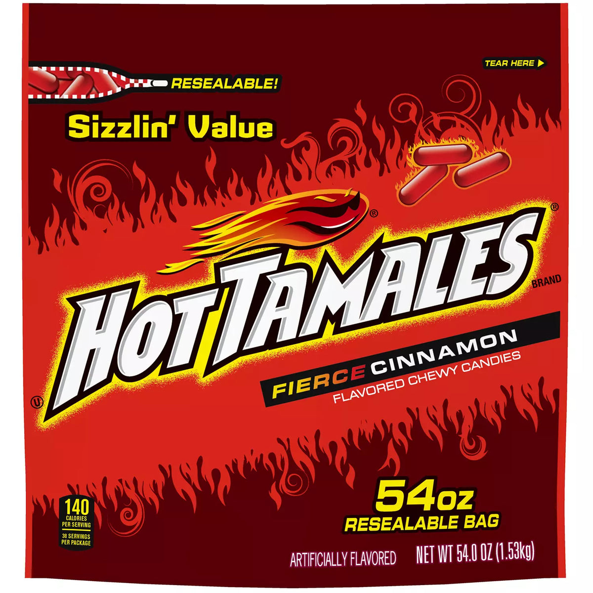 Hot Tamales Fierce Cinnamon Pack, 54 oz