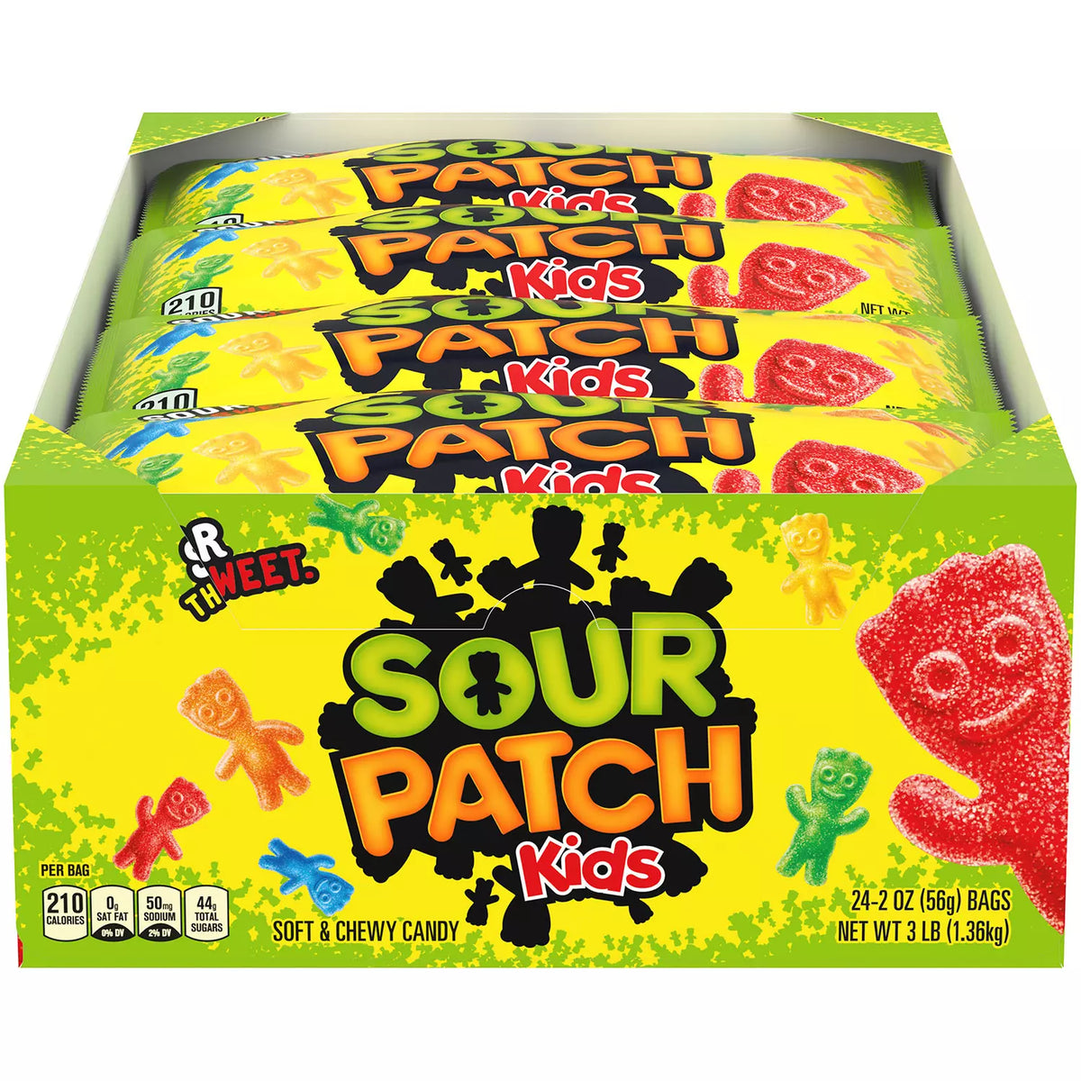 Sour Patch Kids Soft & Chewy Candy Packs, 24 ea