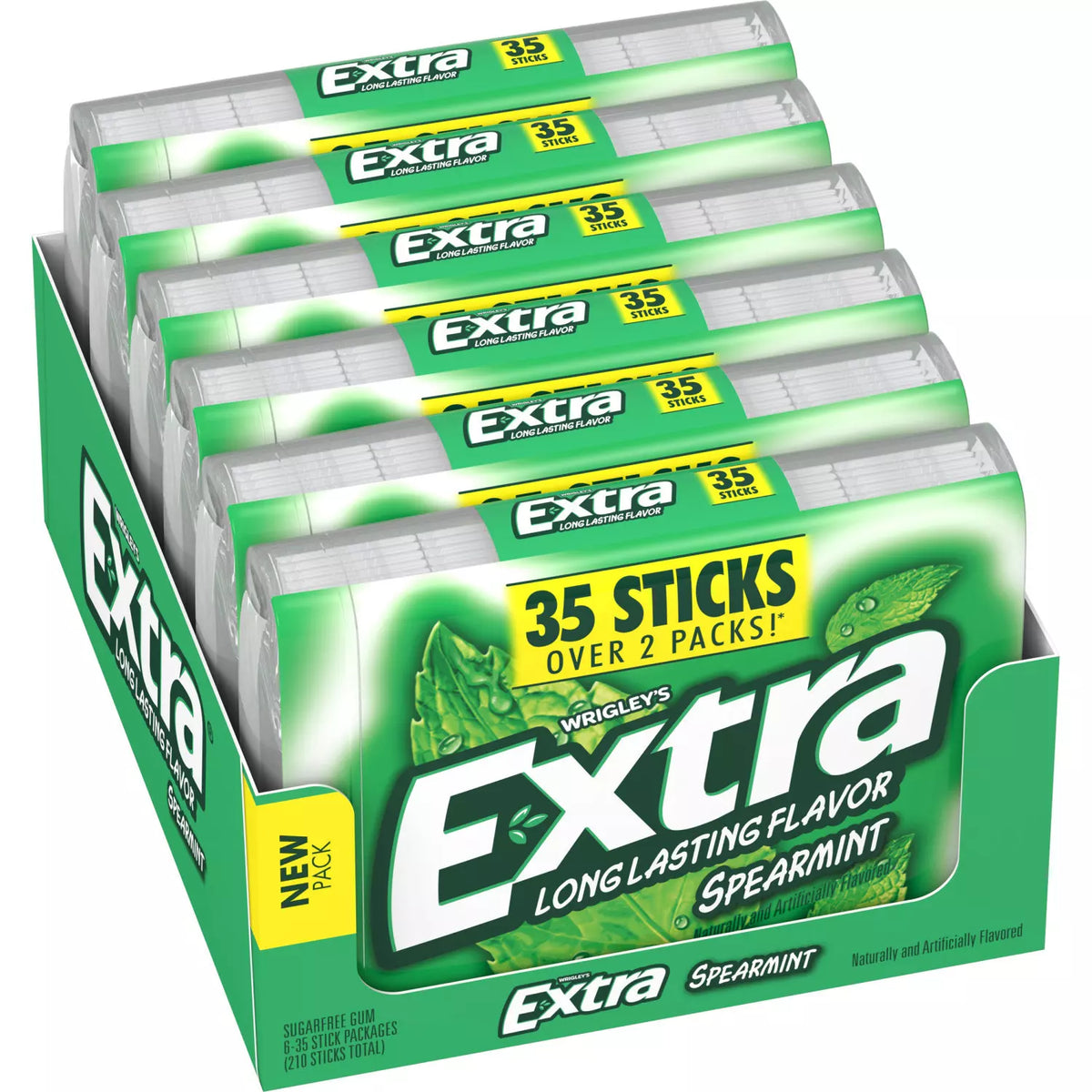 Extra Spearmint Sugar-Free Gum Packs, 6 ea