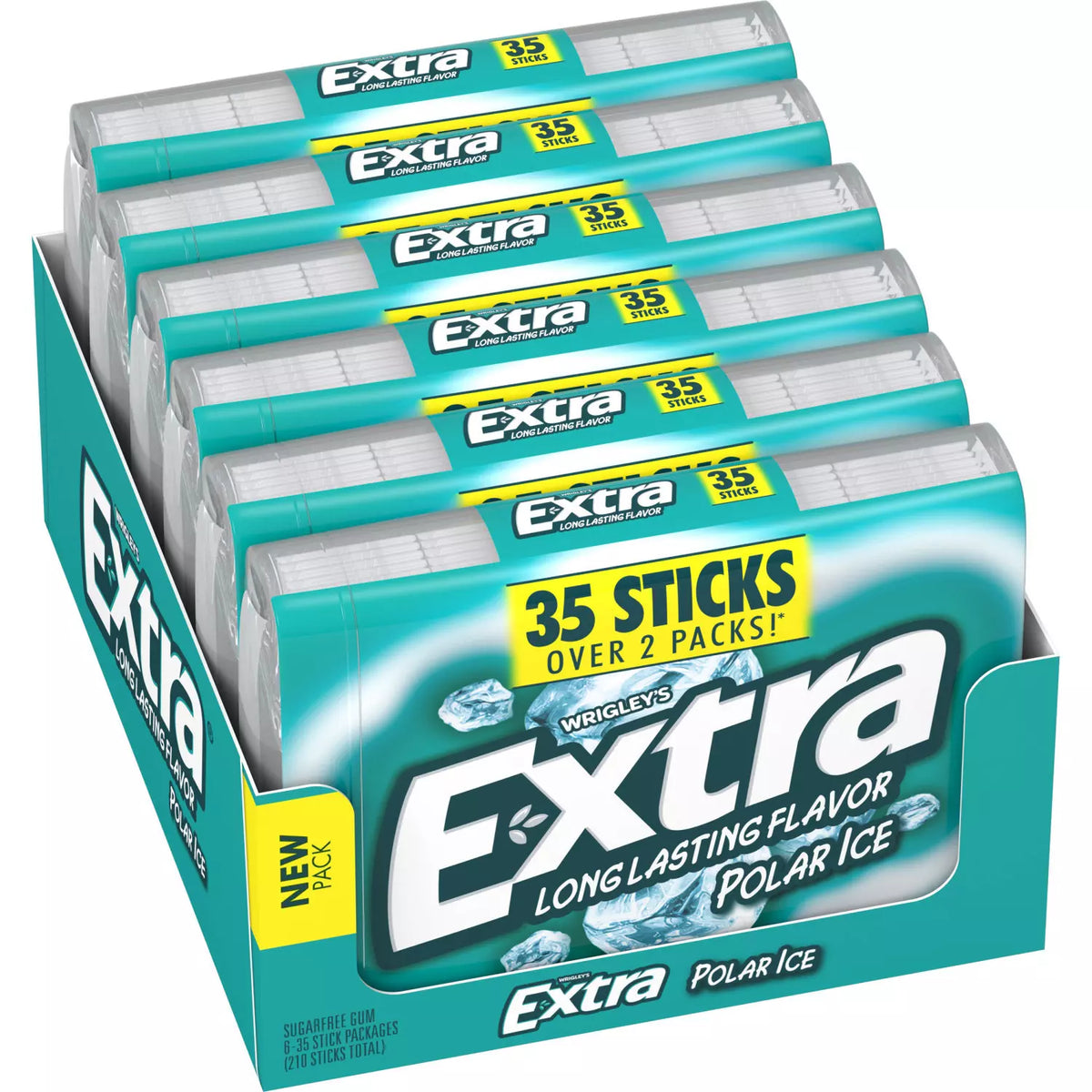 Extra Sugar-Free Gum Packs, Polar Iced, 6 ea