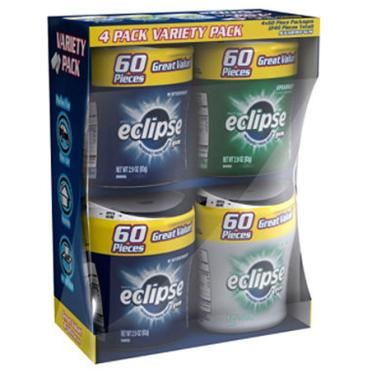 Eclipse Gum Bottle Variety Pack, 4 ea