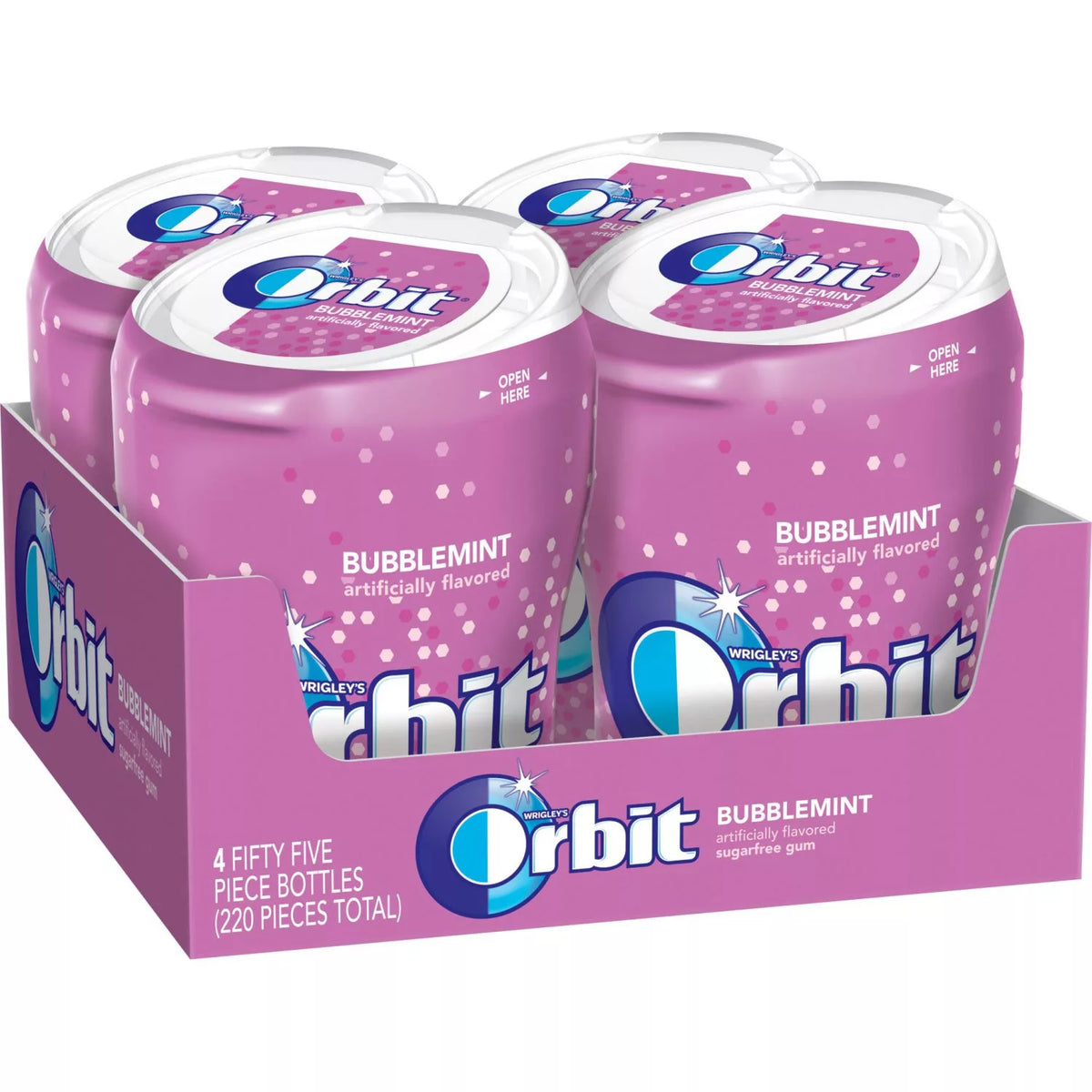 Orbit Gum Bubblemint Pack, 4 ea